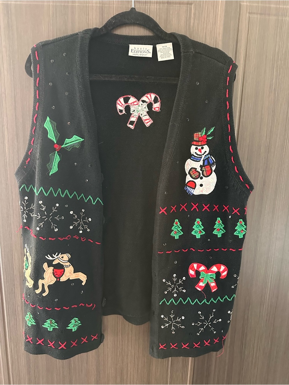 Basic editions 1X vintage knitted Christmas vest